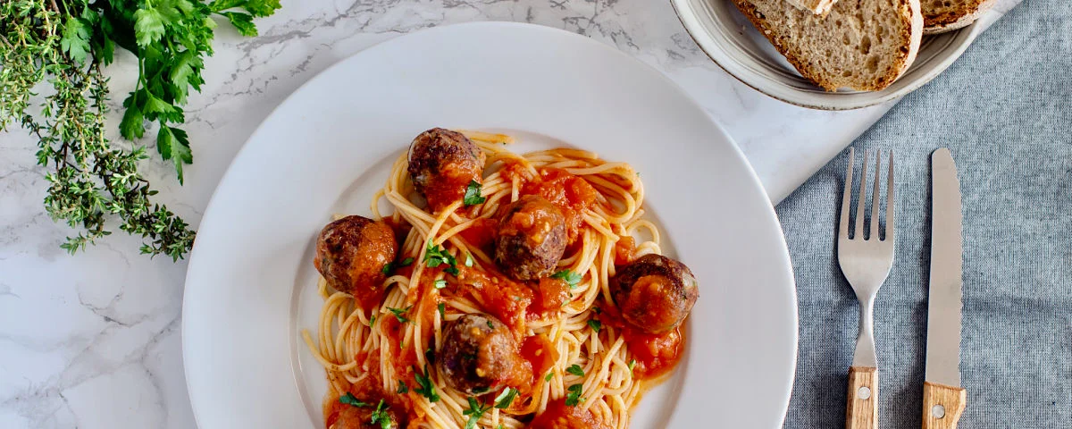 Kit de receta albóndigas proteicas con espaguetis 